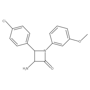 3-Amino-4-(4-chlorophenyl)-1-(3-methoxyphenyl)azetidin-2-one结构式