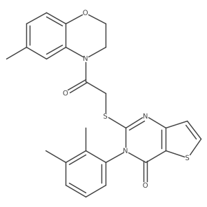 3-(2,3-dimethylphenyl)-2-{[2-(6-methyl-2,3-dihydro-4H-1,4-benzoxazin-4-yl)-2-oxoethyl]sulfanyl}thieno[3,2-d]pyrimidin-4(3H)-one Structure