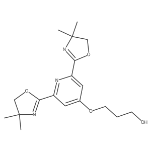 3-((2,6-Bis(4,4-dimethyl-4,5-dihydrooxazol-2-yl)pyridin-4-yl)oxy)propan-1-ol结构式