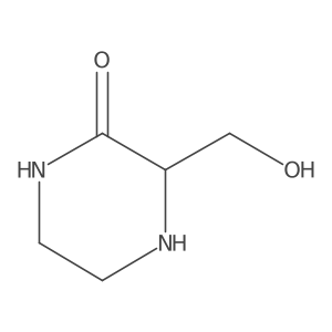 3-(Hydroxymethyl)piperazin-2-one结构式
