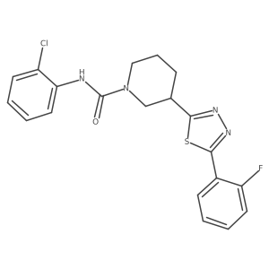 N-(2-chlorophenyl)-3-[5-(2-fluorophenyl)-1,3,4-thiadiazol-2-yl]piperidine-1-carboxamide Structure