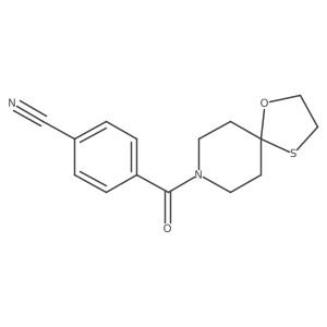 4-(1-Oxa-4-thia-8-azaspiro[4.5]decane-8-carbonyl)benzonitrile Structure
