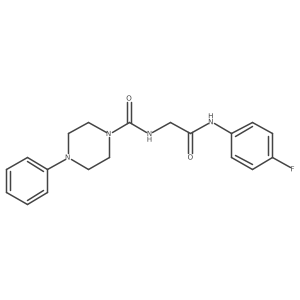 N-{2-[(4-fluorophenyl)amino]-2-oxoethyl}-4-phenylpiperazine-1-carboxamide结构式