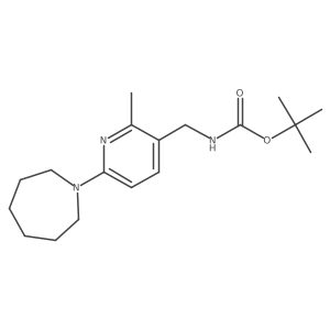 tert-Butyl ((6-(azepan-1-yl)-2-methylpyridin-3-yl)methyl)carbamate结构式