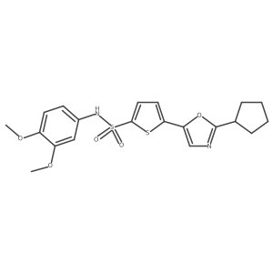 5-(2-cyclopentyl-1,3-oxazol-5-yl)-N-(3,4-dimethoxyphenyl)thiophene-2-sulfonamide Structure