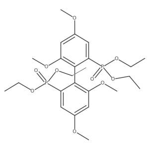 Tetraethyl (4,4',6,6'-tetramethoxy-[1,1'-biphenyl]-2,2'-diyl)bis(phosphonate)结构式