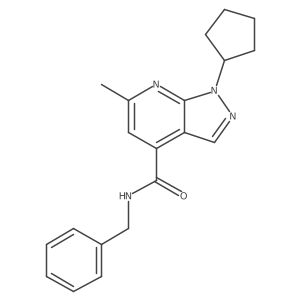 N-benzyl-1-cyclopentyl-6-methyl-1H-pyrazolo[3,4-b]pyridine-4-carboxamide Structure