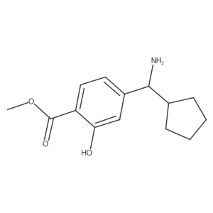 Benzoic acid, 4-(aminocyclopentylmethyl)-2-hydroxy-, methyl ester结构式