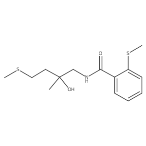 N-(2-hydroxy-2-methyl-4-(methylthio)butyl)-2-(methylthio)benzamide结构式