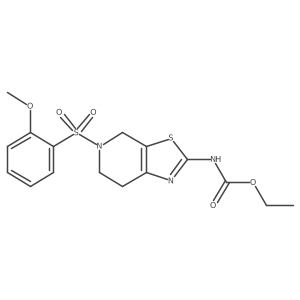 Ethyl (5-((2-methoxyphenyl)sulfonyl)-4,5,6,7-tetrahydrothiazolo[5,4-c]pyridin-2-yl)carbamate Structure