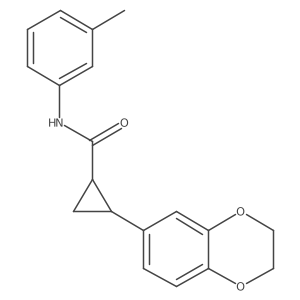 2-(2,3-dihydrobenzo[b][1,4]dioxin-6-yl)-N-(m-tolyl)cyclopropanecarboxamide Structure