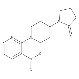 1-[1-(3-Nitropyridin-2-yl)piperidin-4-yl]pyrrolidin-2-one Structure
