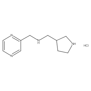 1-(pyrazin-2-yl)-N-(pyrrolidin-3-ylmethyl)methanamine hydrochloride结构式