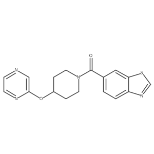 Benzo[d]thiazol-6-yl(4-(pyrazin-2-yloxy)piperidin-1-yl)methanone结构式