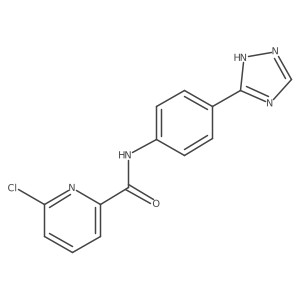 6-chloro-N-[4-(4H-1,2,4-triazol-3-yl)phenyl]pyridine-2-carboxamide结构式