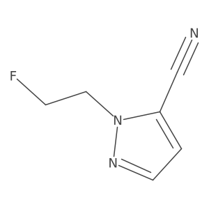 1-(2-Fluoroethyl)-1H-pyrazole-5-carbonitrile结构式