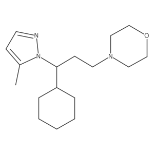 4-[3-Cyclohexyl-3-(5-methylpyrazol-1-yl)propyl]morpholine结构式