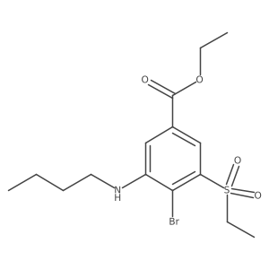4-Bromo-3-(butylamino)-5-(ethylsulfonyl)benzoic acid ethyl ester结构式