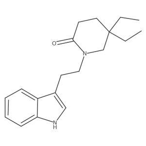 5,5-Diethyl-1-[2-(1H-indol-3-yl)ethyl]-2-piperidinone Structure