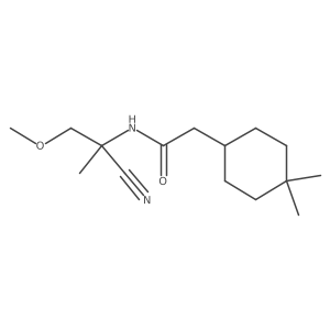 N-(1-cyano-2-methoxy-1-methylethyl)-2-(4,4-dimethylcyclohexyl)acetamide Structure