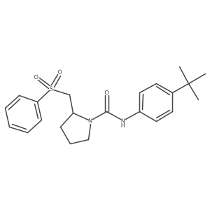 N-(4-(tert-butyl)phenyl)-2-((phenylsulfonyl)methyl)pyrrolidine-1-carboxamide Structure