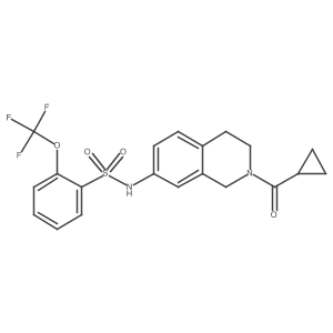 N-(2-(cyclopropanecarbonyl)-1,2,3,4-tetrahydroisoquinolin-7-yl)-2-(trifluoromethoxy)benzenesulfonamide Structure