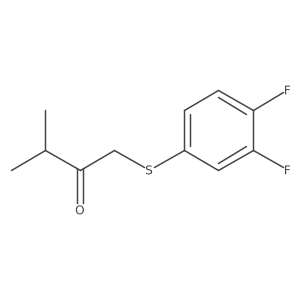 1-[(3,4-Difluorophenyl)sulfanyl]-3-methylbutan-2-one结构式