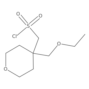[4-(Ethoxymethyl)oxan-4-yl]methanesulfonyl chloride结构式