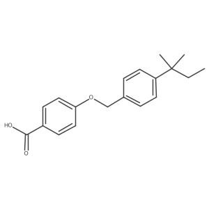 4-[[4-(1,1-Dimethylpropyl)phenyl]methoxy]benzoic acid Structure
