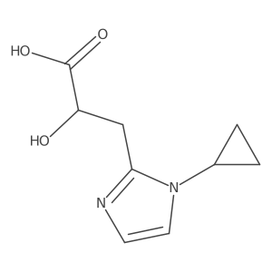 3-(1-cyclopropyl-1H-imidazol-2-yl)-2-hydroxypropanoic acid结构式