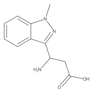 3-amino-3-(1-methyl-1H-indazol-3-yl)propanoic acid结构式