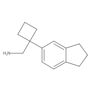 [1-(2,3-dihydro-1H-inden-5-yl)cyclobutyl]methanamine Structure