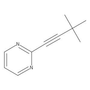 2-(3,3-Dimethylbut-1-yn-1-yl)pyrimidine结构式