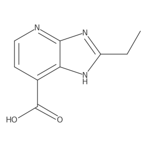 2-ethyl-3H-imidazo[4,5-b]pyridine-7-carboxylic acid结构式