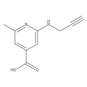 2-Methyl-6-[(prop-2-yn-1-yl)amino]pyridine-4-carboxylic acid结构式