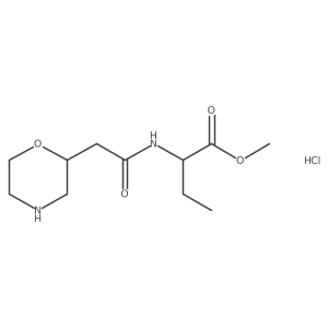 Methyl 2-[(2-morpholin-2-ylacetyl)amino]butanoate;hydrochloride Structure