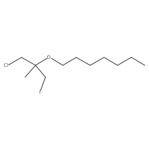 1-[(1-Chloro-3-iodo-2-methylpropan-2-yl)oxy]heptane Structure