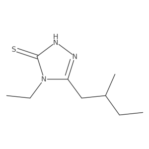 4-ethyl-5-(2-methylbutyl)-4H-1,2,4-triazole-3-thiol结构式