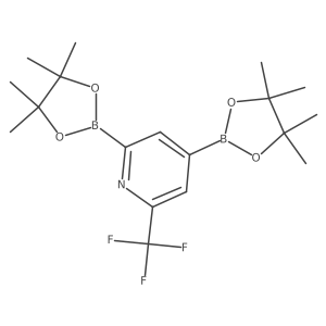 6-Trifluoromethylpyridine-2,4-diboronic acid, pinacol ester Structure