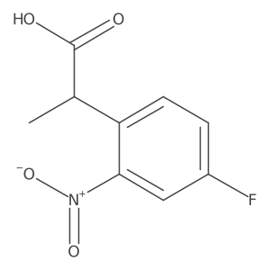 (2R)-2-(4-fluoro-2-nitrophenyl)propanoic acid Structure