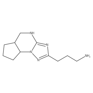 3-{1,8,10,12-Tetraazatricyclo[7.3.0.0,2,6]dodeca-9,11-dien-11-yl}propan-1-amine Structure