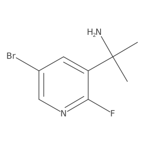 2-(5-Bromo-2-fluoropyridin-3-yl)propan-2-amine结构式