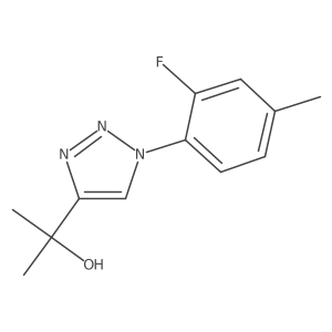 2-(1-(2-fluoro-4-methylphenyl)-1H-1,2,3-triazol-4-yl)propan-2-ol结构式