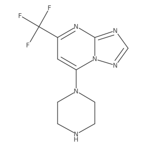 7-(Piperazin-1-yl)-5-(trifluoromethyl)-[1,2,4]triazolo[1,5-a]pyrimidine Structure