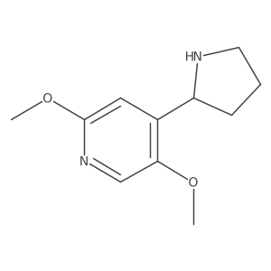 2,5-Dimethoxy-4-(pyrrolidin-2-yl)pyridine结构式