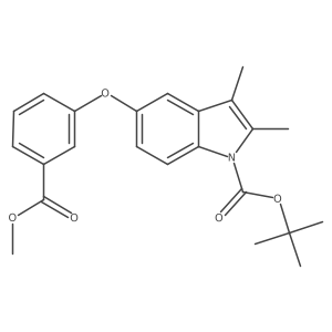 Tert-butyl 5-(3-(methoxycarbonyl)phenoxy)-2,3-dimethyl-1h-indole-1-carboxylate结构式