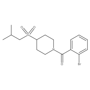 (2-Bromophenyl)(4-(isobutylsulfonyl)piperidin-1-yl)methanone结构式