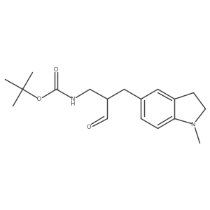 tert-Butyl N-{2-[(1-methyl-2,3-dihydro-1H-indol-5-yl)methyl]-3-oxopropyl}carbamate结构式