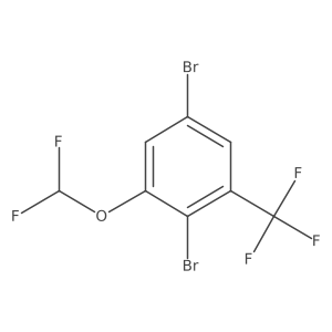 2,5-dibromo-1-(difluoromethoxy)-3-(trifluoromethyl)benzene结构式