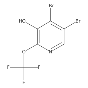 4,5-Dibromo-2-(trifluoromethoxy)pyridin-3-ol Structure